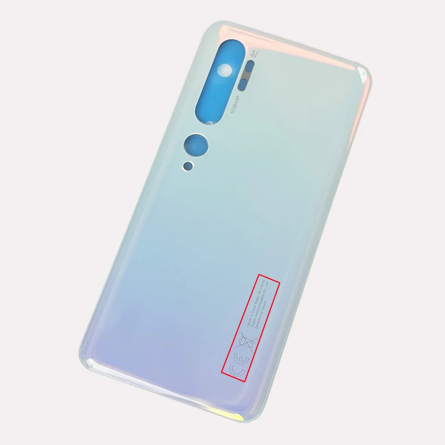 100% A+++ For Xiaomi Mi Note 10 pro M1910F4S Back Cover Lid Note 10 M1910F4G Rear Battery Glass Door Housing Case Parts