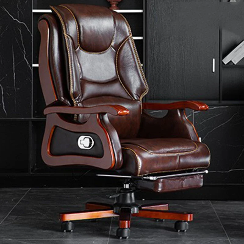 Comfortable Accent Office Chair Mobile Leather Cushion Makeup Armrest Gaming Office Chair Reading Cadeira Luxury Furnitures