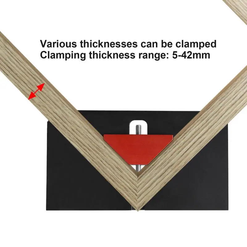 Прямоугольный шлицевой зажим Деревообработка Прямоугольный зажим для шипа Шлицевой зажим для настольной пилы Алюминиевый оконный зажим Угловой приспособление Точность для
