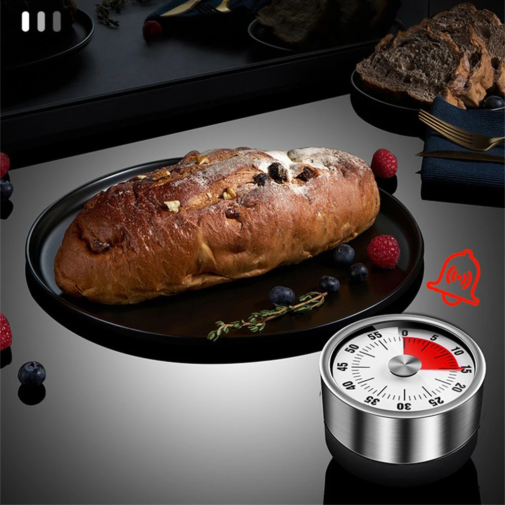 Timer Magnetic Backing Durable Stainless Steel White Wholesale Kitchen Tools Visual Timer Preservative Fall Resistance