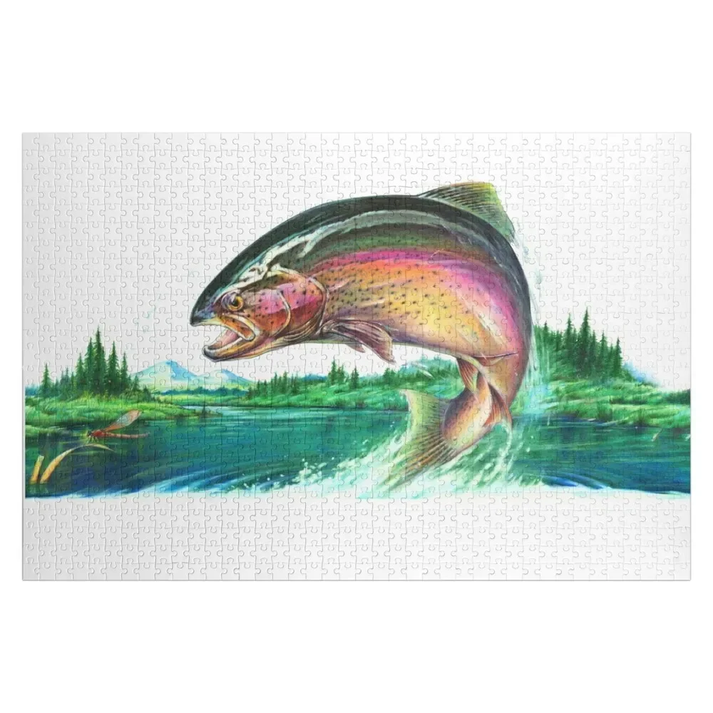 Rainbow Trout Jigsaw Puzzle Personalized Child Gift Wood Animals Puzzle