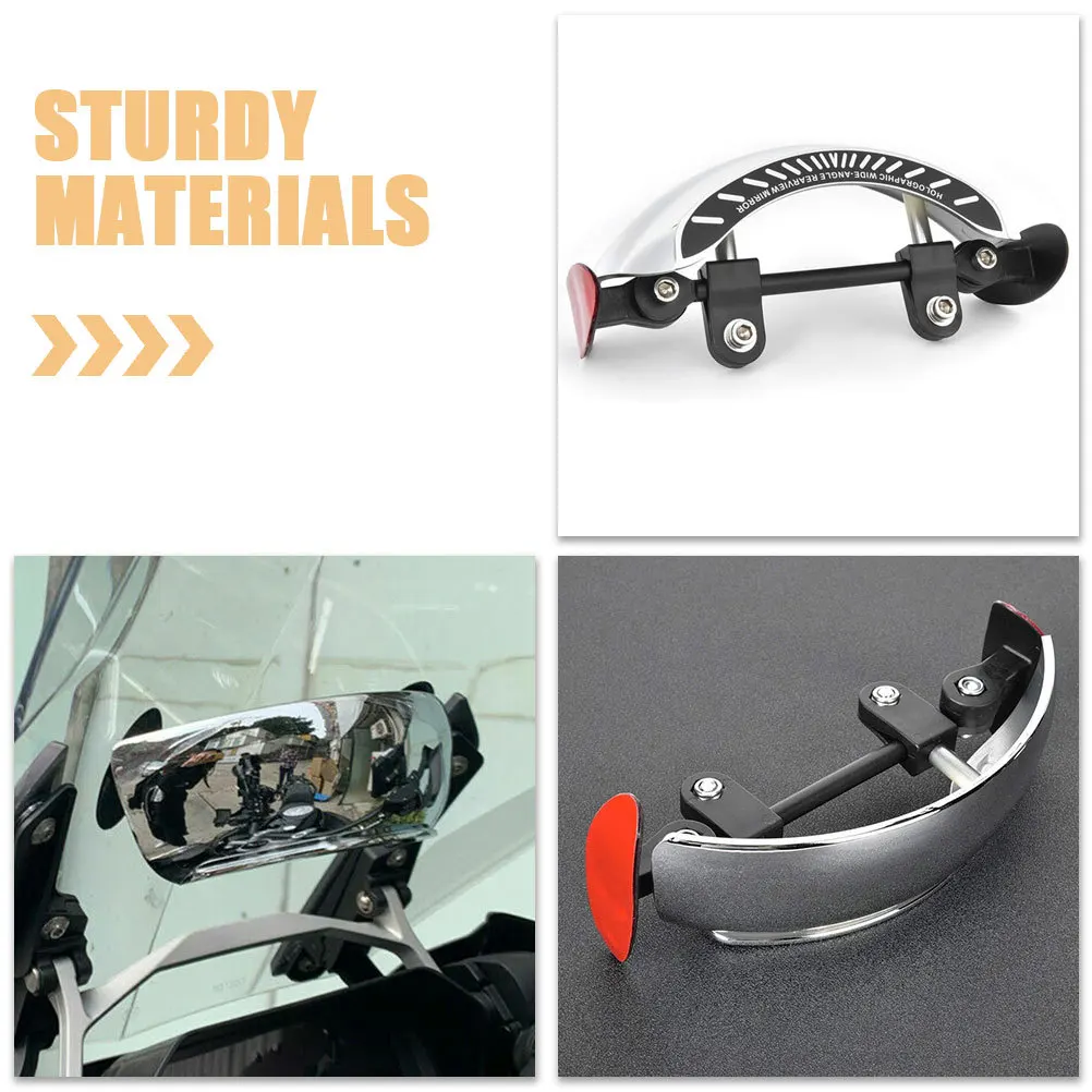

Clear Motorcycle Windshield Replacement Wind Deflector with Enhanced Rearview Mirror Wide Viewing Angle Strong ABS Construction