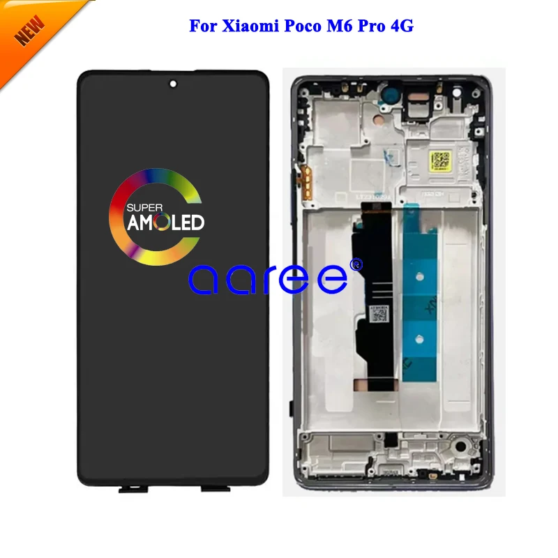 6.67' AMOLED LCD Display For Xiaomi POCO M6 Pro LCD For Xiaomi M6 Pro LCD Display LCD Screen Touch Digitizer Assembly