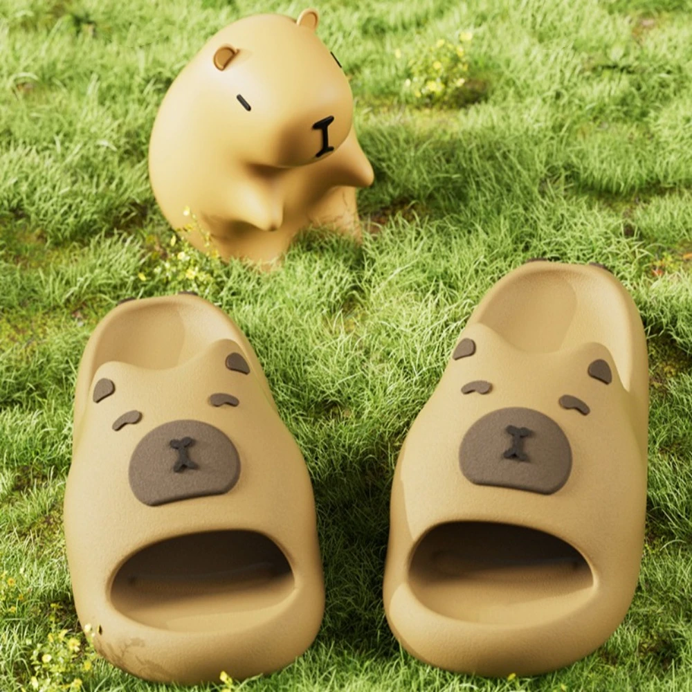 الإبداعية Kawaii كابيبارا النعال إيفا المضادة للانزلاق الصنادل الداخلية سميكة الكرتون سميكة وحيد النعال زوجين