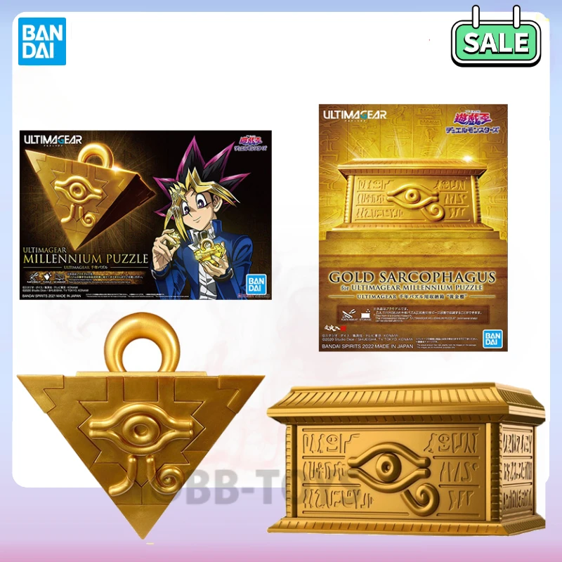 In Stock BB Original BANDAI Duel Monsters Yu-Gi-Oh! Millennium Puzzle Gold Sarcophagus Figure Anime  Genuine Model Toys