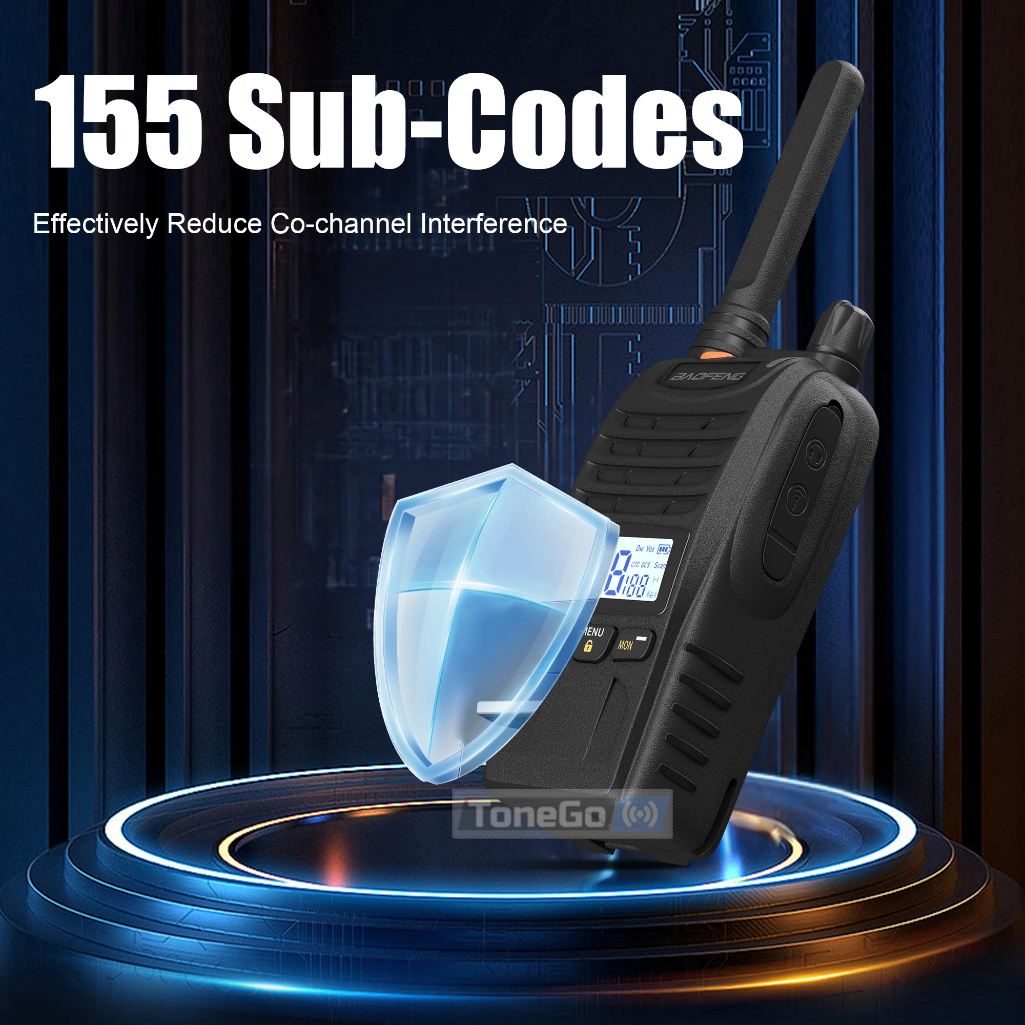 2/4Pcs Baofeng Mini Walkie Talkie E88 PMR446 BF-E88 VOX 16 Channels 155 Sub-Codes Channel Scan Portable Ham Radio For Hunting