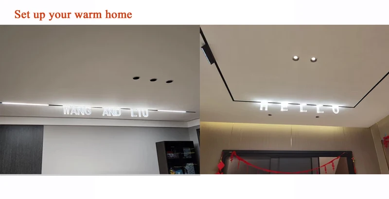 48v Magnetic Track Lights 26 Letters Customized  Rail Ceiling Lamp Home Store Dance  Mall Spot Rail Spotlights