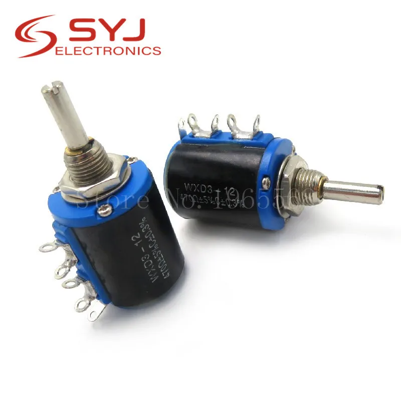 Potenciómetro bobinado piezas, 1 WXD3-12-1W, 100, 220, 470, 1K, 2K2, 3K3, 4K7, 10K, 22K, 33K, 47K Ohm, 100R, 220R, 470R, 2,2 K, 3,3 K, 4,7 K, WXD3-12, 1W