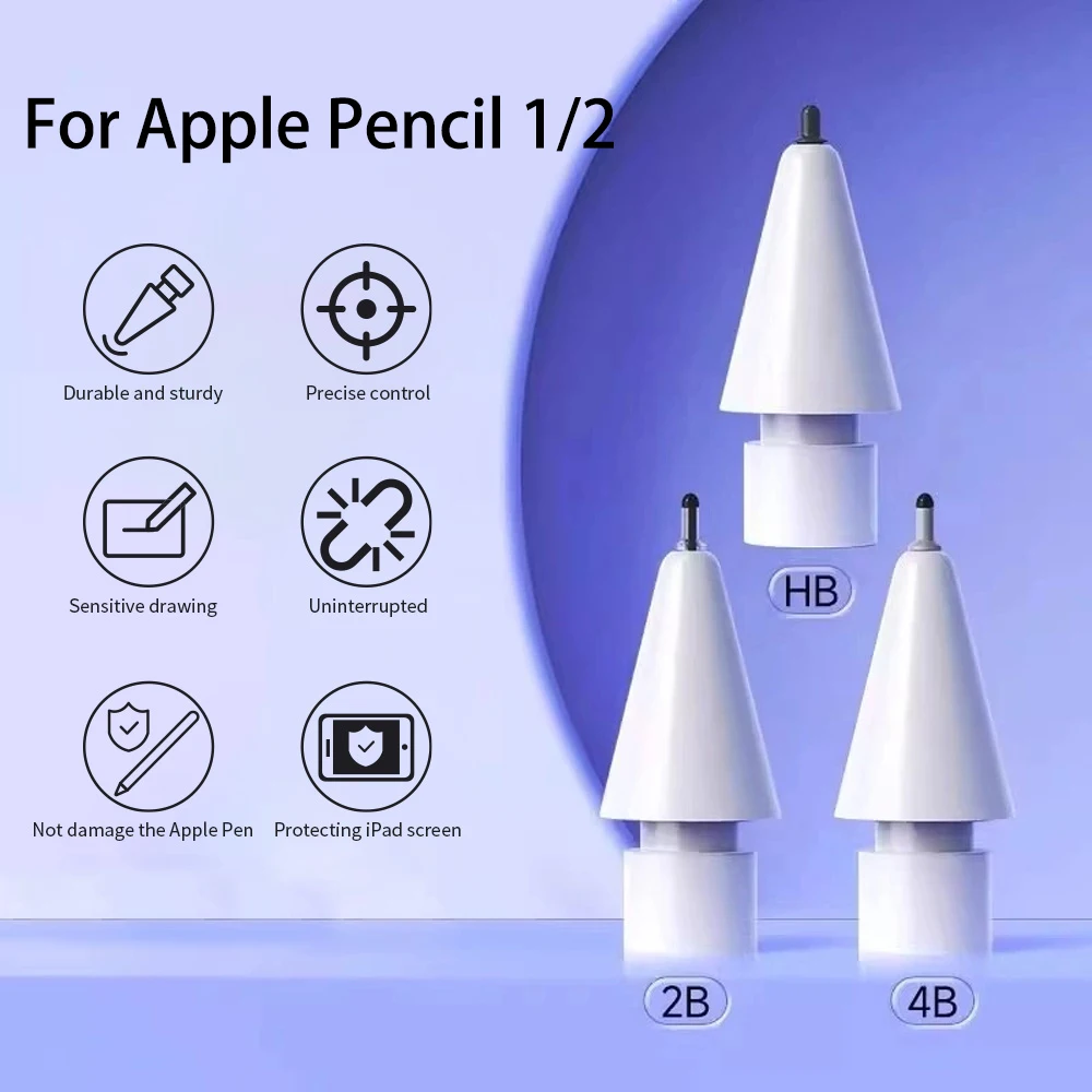 

For Apple Pencil Pen Nibs Pencil Case For Apple Pencil Tip 2B HB Soft Hard For Apple Pencil 1st 2nd Generation Accessories