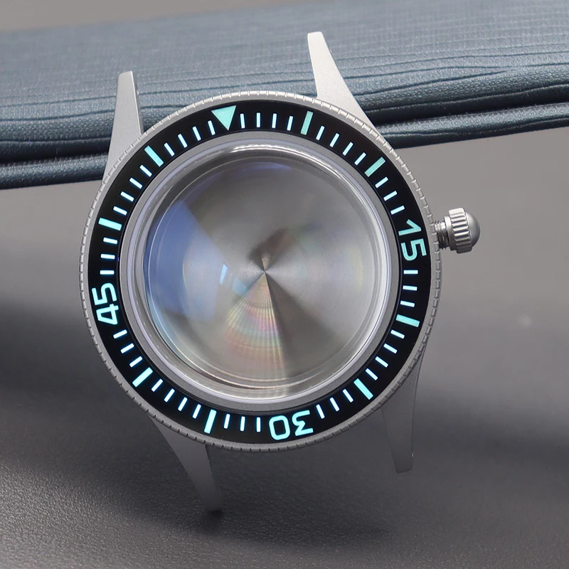 

40mm Vintage Watch Cases C3 Luminous Ceramic Bezel For Mod Retro First Year Fifty Seek Series NH35 NH34 NH36 NH38 Sapphire Glass