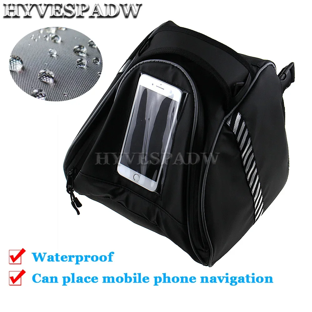 Suitable for Motorcycle Universal Tunnel Tankbag Tank  Store Content Saddle  Locomotive Soft Bag