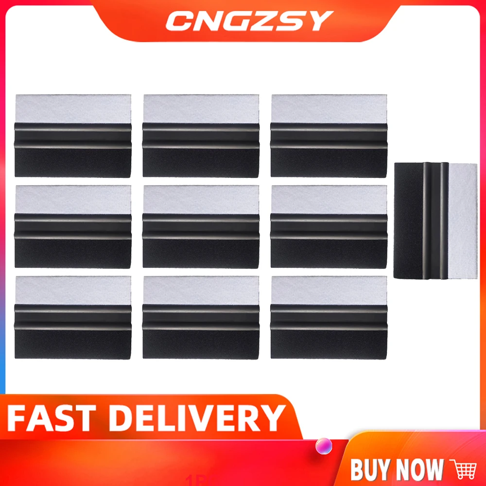 

Black Double Edge Felt Squeegee Window Tinting Clean Stickers Scrapers Vinyl Car Wrap Carbon Film Application Tools A34DF