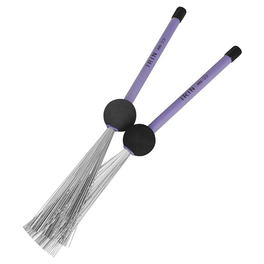 

Drum Brush Steel Snare Accessories Brushes Drumstick Roller Metal Sticks Rubber Drumbrush