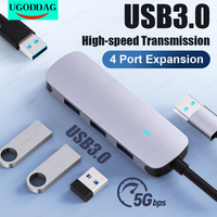 USB 3.0 4 Port Hub OTG Adapter 5Gpbs High Speed USB 3.0 Splitter for Lenovo Xiaomi Macbook Pro Air PC Computer  Accessories