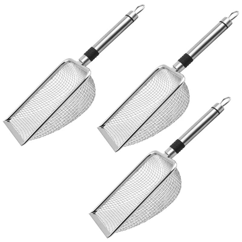

Pet Cleaning Tools Metal Cat Litter Scoop Stainless Steel Sturdy Handle Pet Poop Scoop