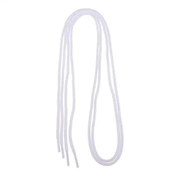 Durable Round Shoelaces for Athletic Footwear in Classic White