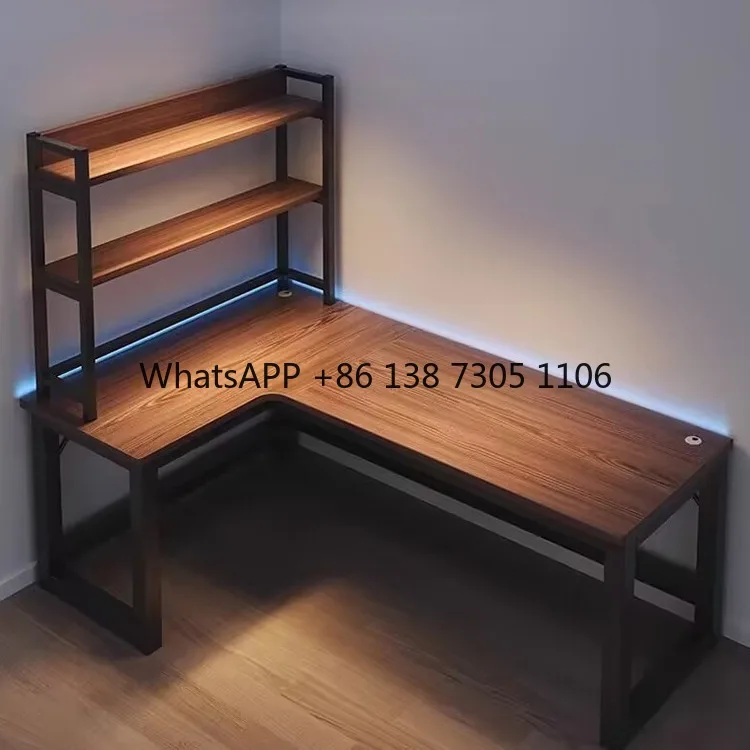 

Corner Computer L Shaped Desktop Home Gaming Bookshelf Bedroom Study Desk Desk Chair Game Desk