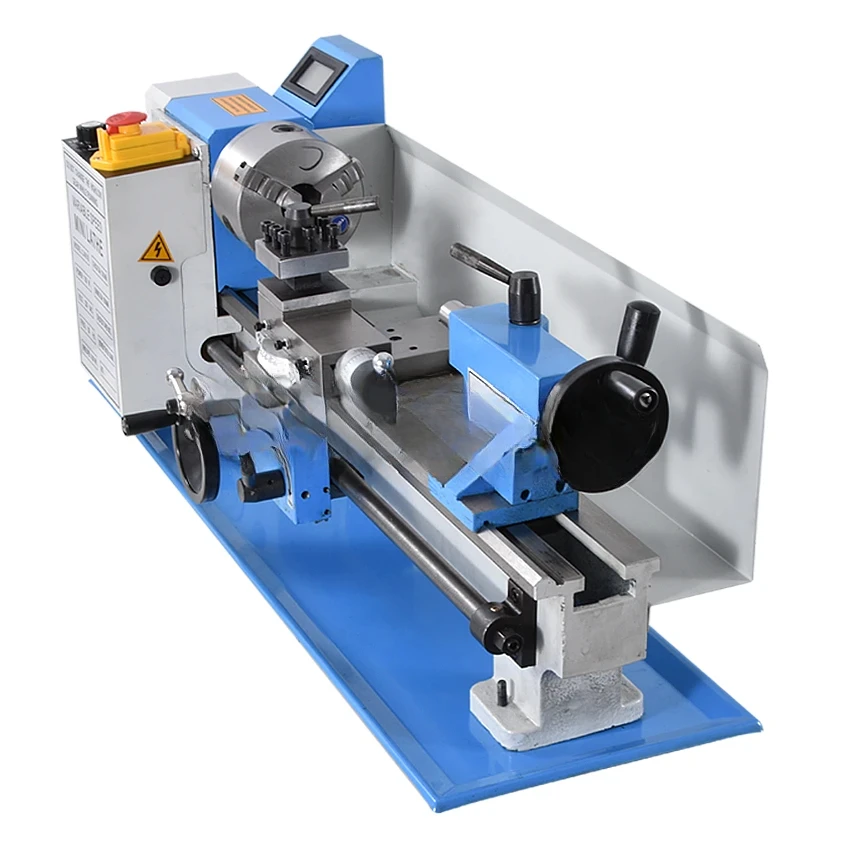 0618 110V/220V Mini Lathe Machine Benchtop Metal Lathe Tool Household DIY Small Stainless Steel  Metal Processing