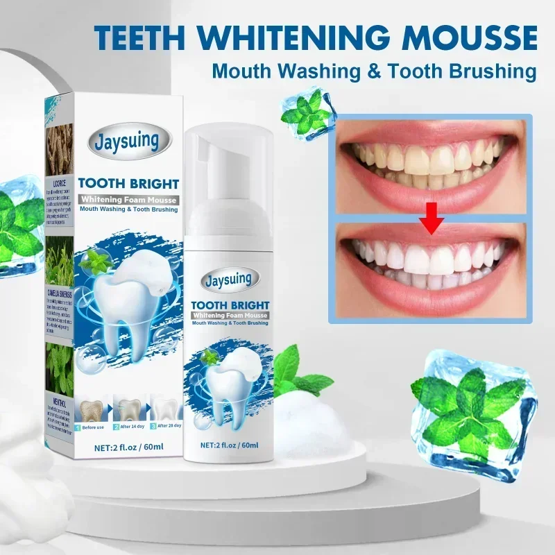 

Sdottor Hyun White mousse toothpaste oral cleaning teeth bad breath tartar removes Cigarette Stains portable foam Repair tooth C