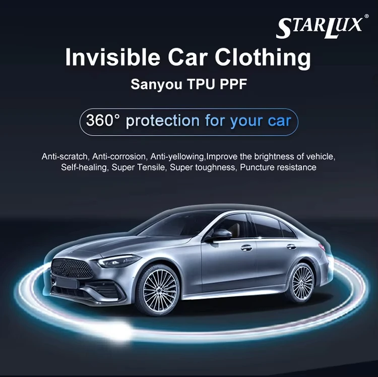 Di alta Qualità 7.5mil TPU Ppf Pellicola di Protezione Della Vernice Per Auto Alta Idrofobica 100% Auto-Cura Trasparente PPF Pellicola Opaca Adesivi Per Auto