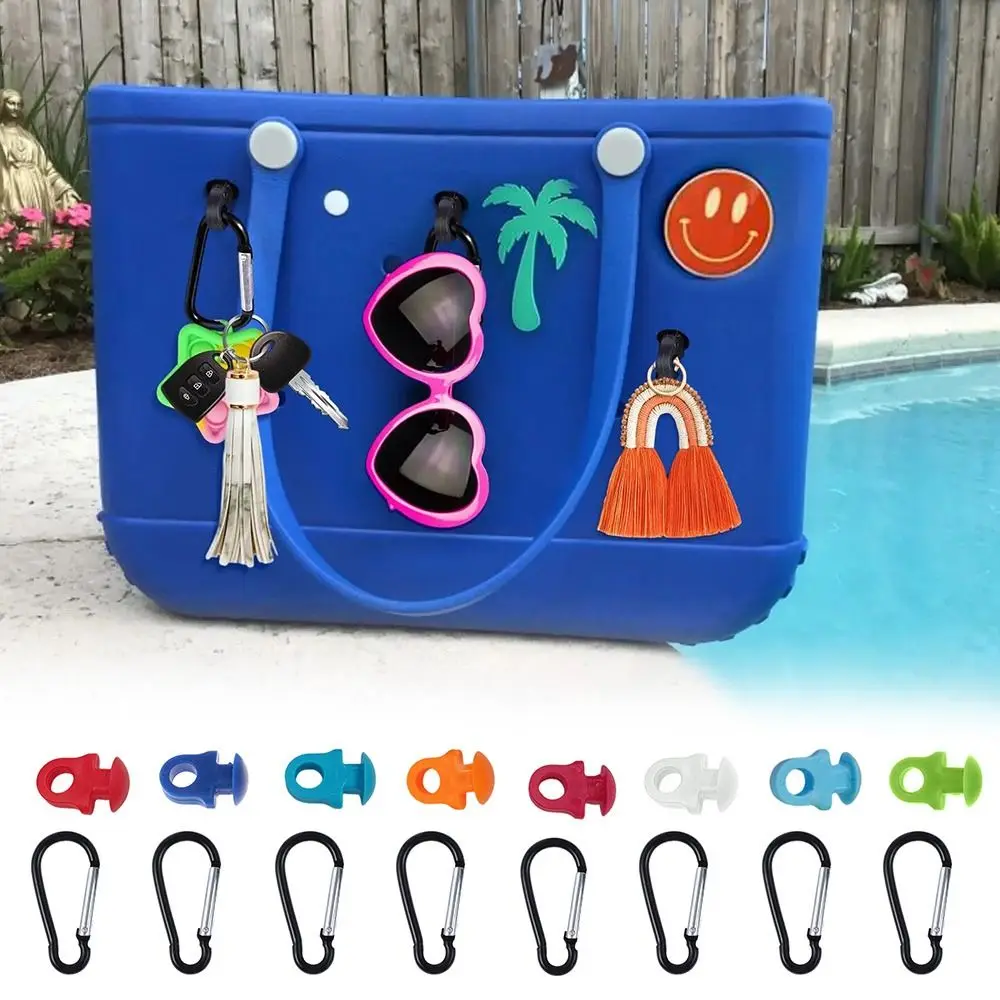 

Plastics Key Holder for Bogg Bag Key Holder Button Bogg Bags Accessories Multi-Purpose Connector Insert Charm Carabiner Keychain