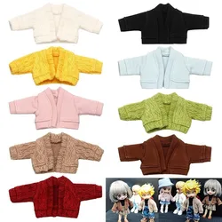 Doll Mini Knitted Sweater Cardigans Tops Casual Dress Clothes for 1/11 1/12 Dolls Kids DIY Gift Toys For OB11 Dolls Accessories