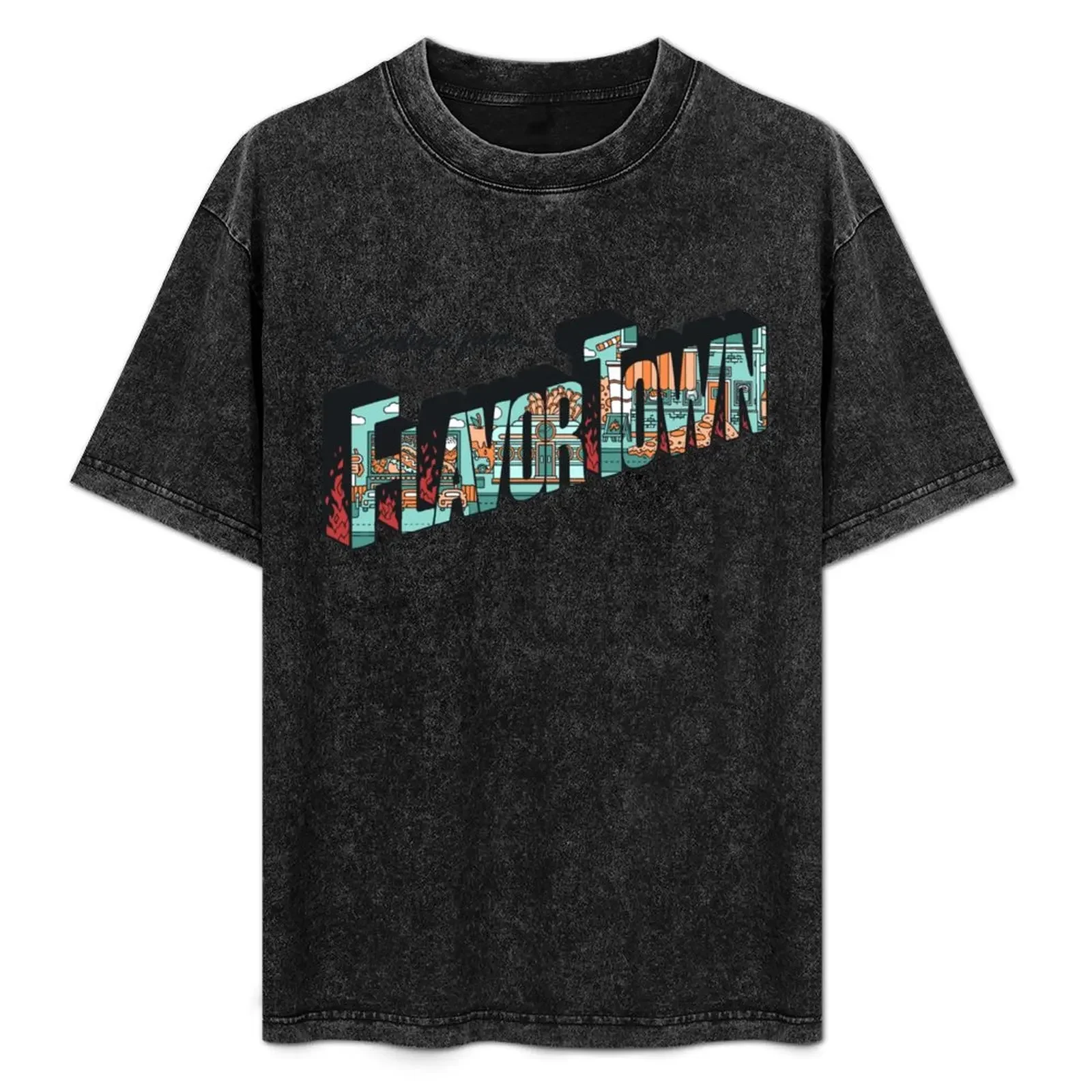 

FLAVORTOWN T-Shirt vintage clothes vintage graphic tee tops essential t shirt men graphic t shirts