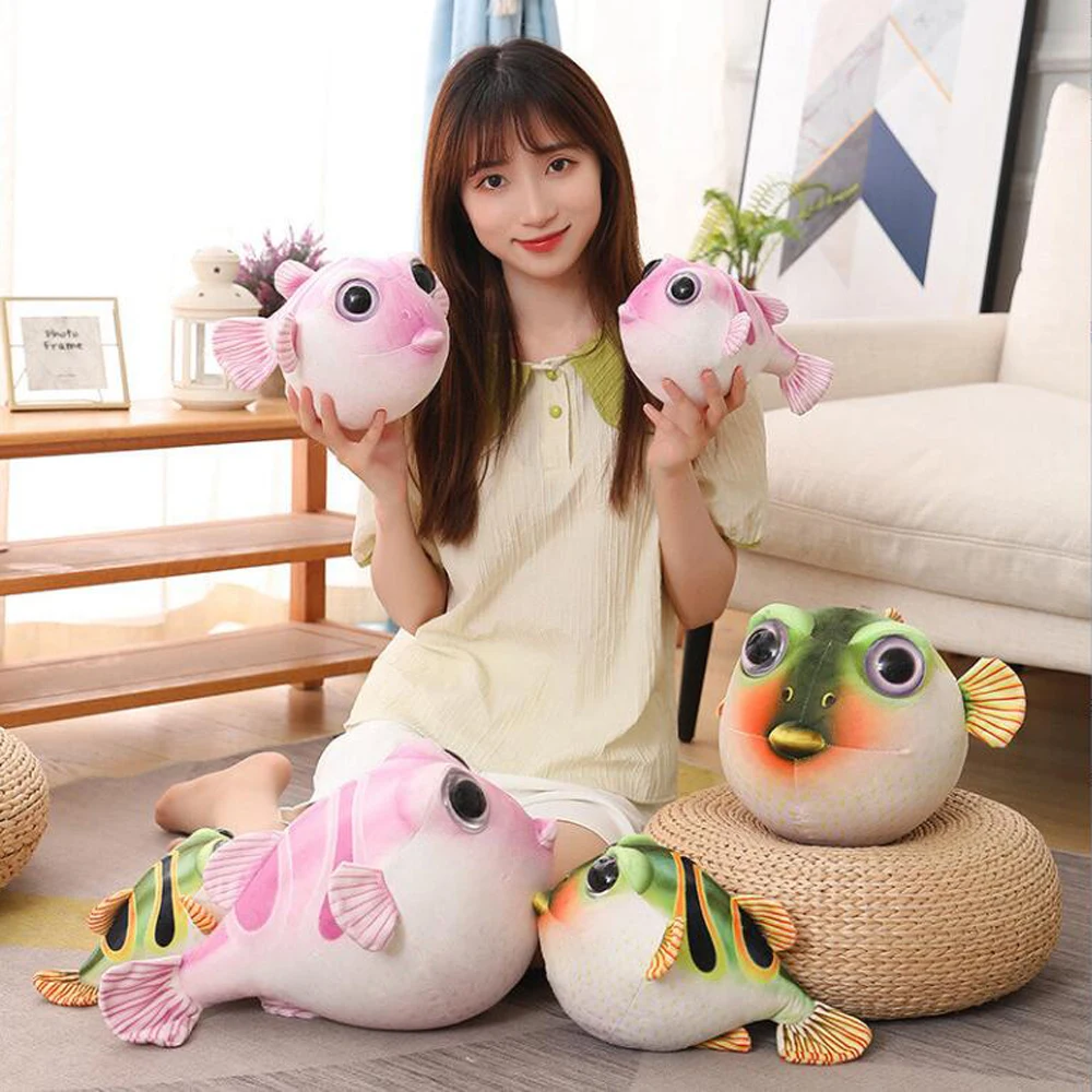 Cute Imitation Globefish Puffer Fish Stuffed Children Plush Toy