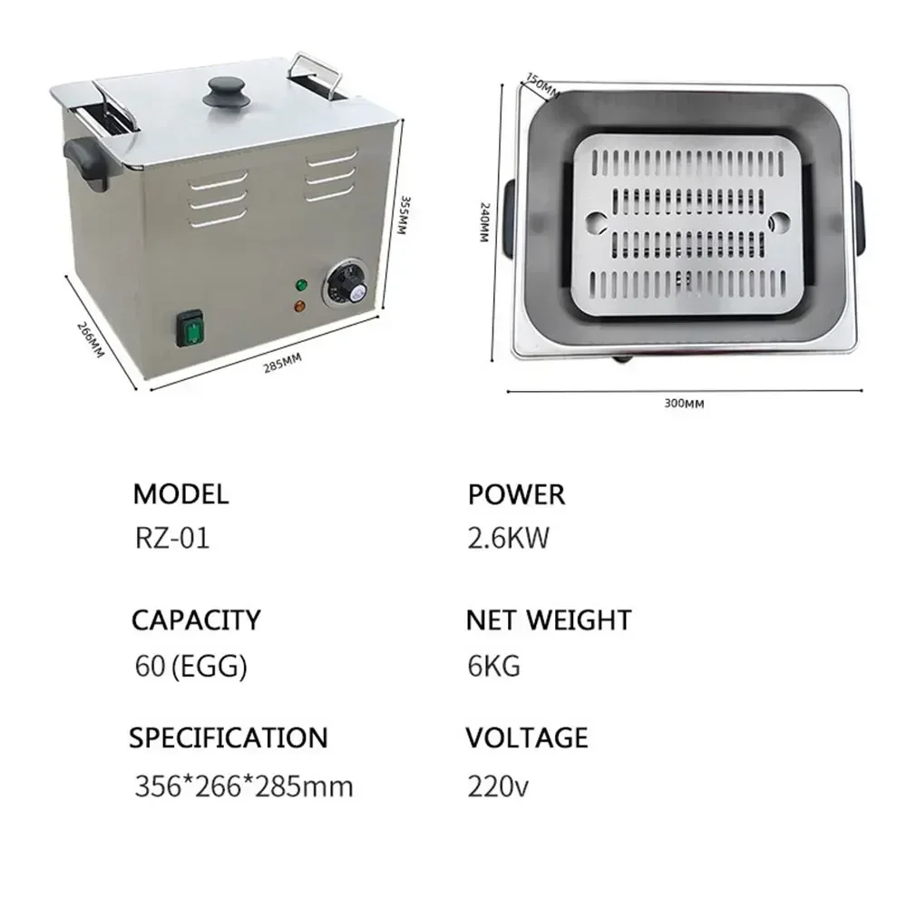ماكينة غلاية طهي البيض الكهربائية التجارية ذات السعة الكبيرة RZ-3 للبيض المسلوق الصلب الناعم المثالي #2