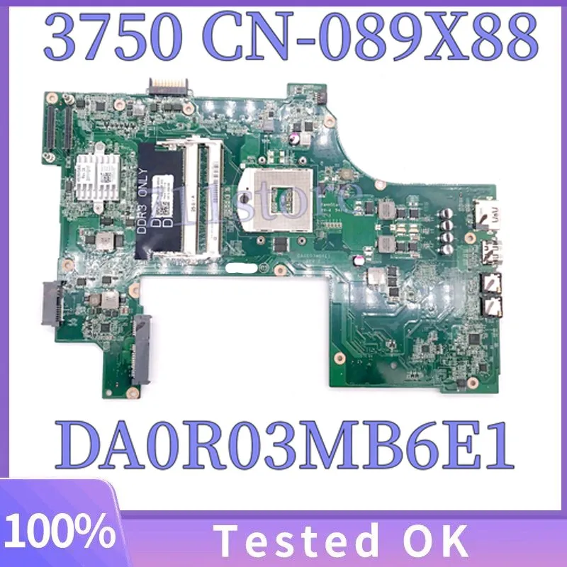 CN-089X88 089X88 89X88 High Quality Notebook Mainboard 3750 V3750 Laptop Motherboard DA0R03MB6E1 With HM67 100% Fully Tested OK