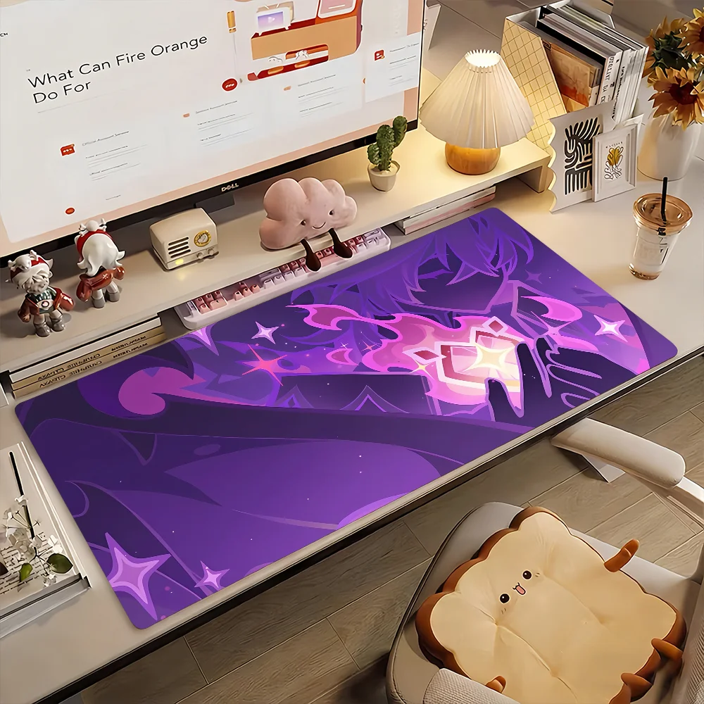 XXL Fantasy Dragon Girl Mouse Pad, Non-Slip Rubber Stitched Edge,Large Balance Desk Mat for PC Gamer Laptop, Office Computer Mat