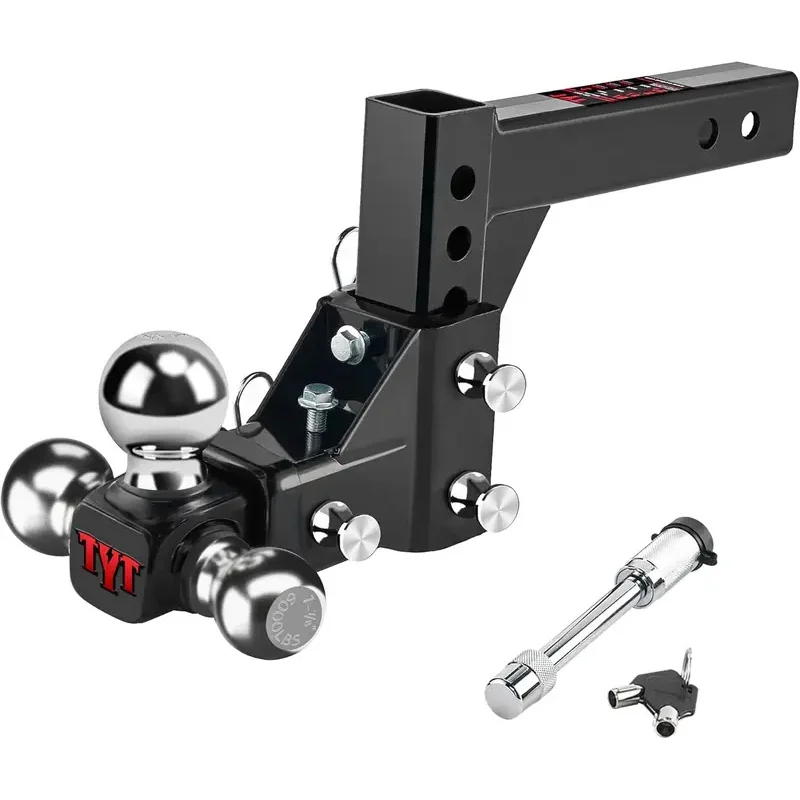 Trailer hitch ball mount,(1-7/8 ''x 2'' x 2-5/16 '') rise/drop hitch, hitch for heavy duty truck, solid ball mount, 10000 lbs GT