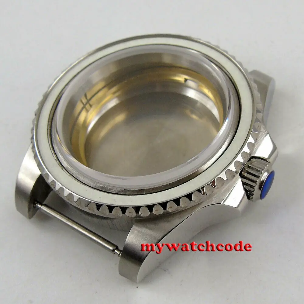 40Mm Mặt Kính Sapphire Kính Phẳng Hồ Thép Không Gỉ Phù Hợp Với ETA 2824 2836 8215 NH35A NH36A Phong Trào