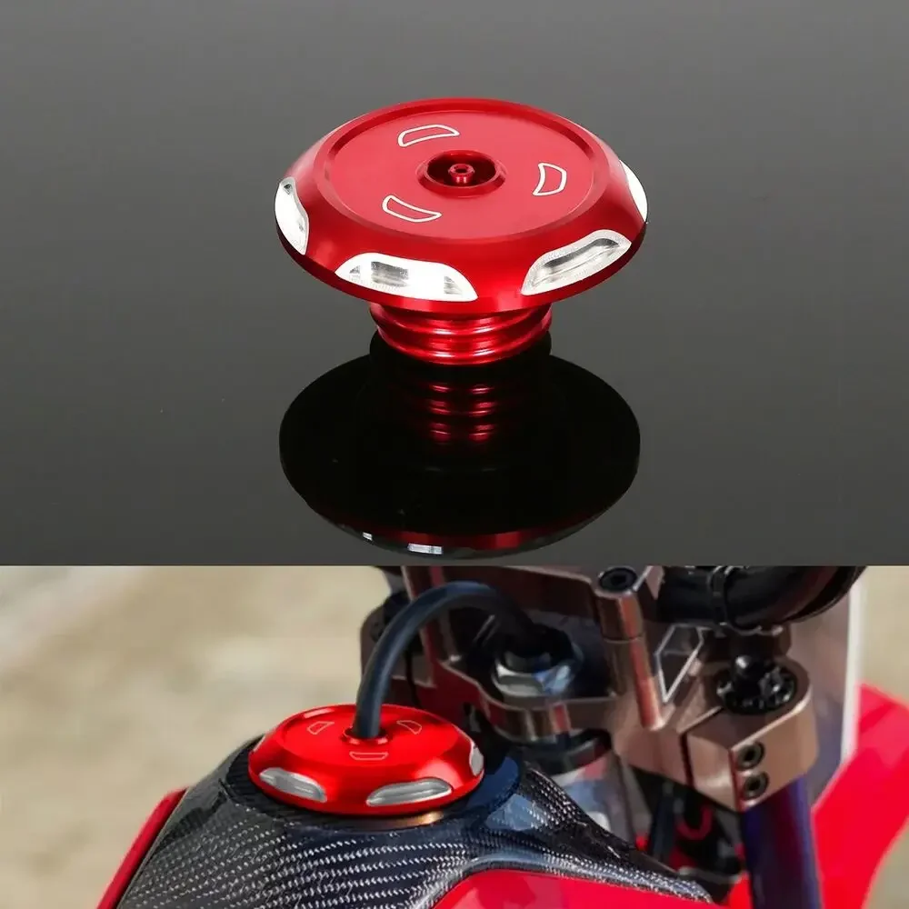 Red 3D Front Fuel Tank Gas Cap Cover For Honda CRF110 110F CRF125 125F 2019-2024