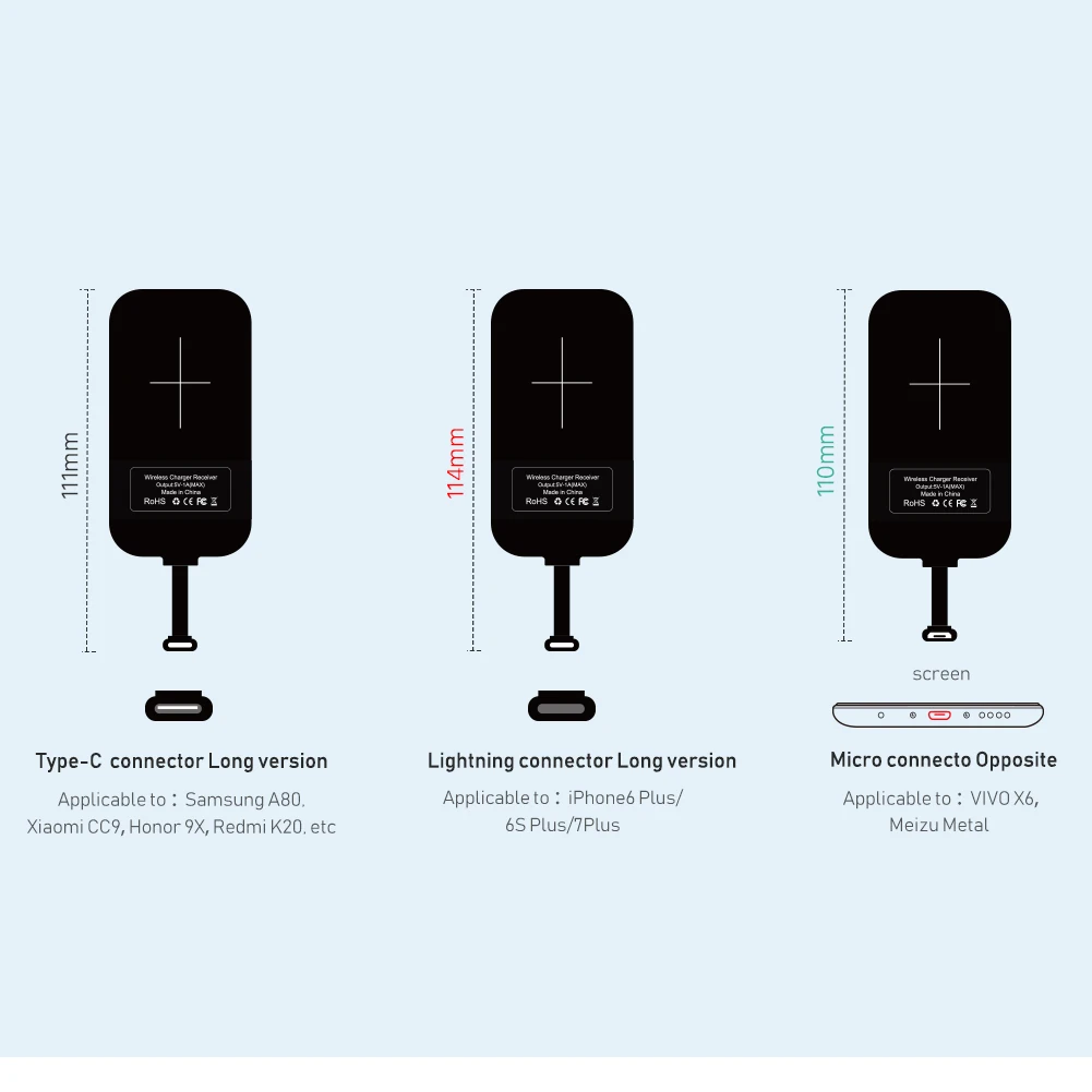 Nillkin Magic Tags QI Wireless Charging Receiver Mobile Phone For Iphone 7 6 Plus 5s Type-c For Samsung Huawei Honor Xiaomi