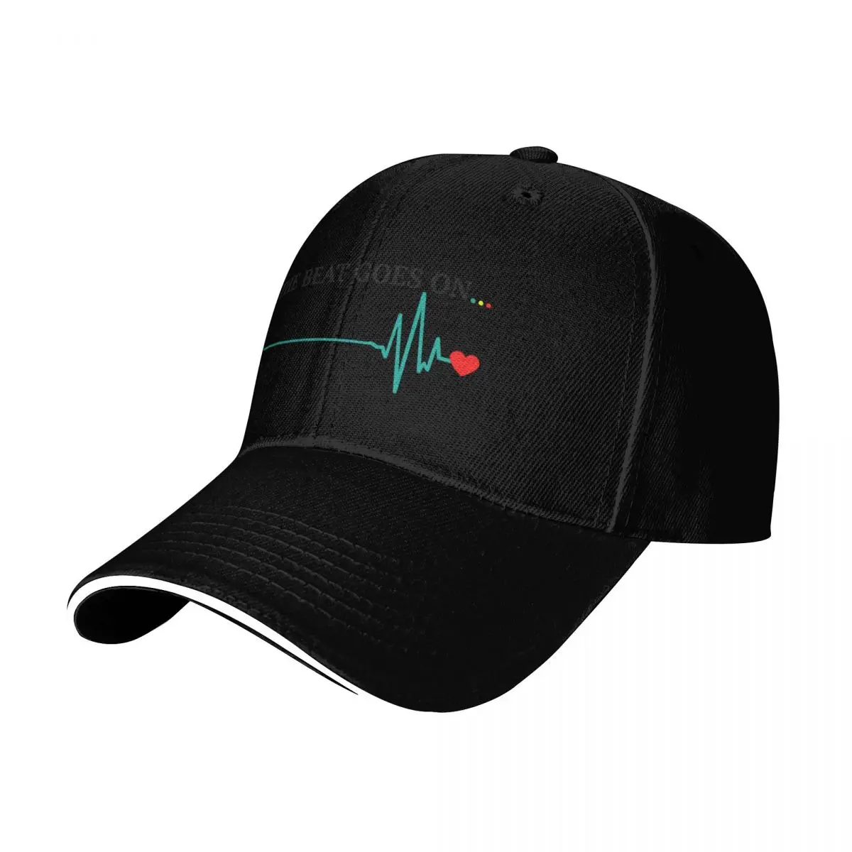 The Beat Goes Heart Attack Survivor Recovery Cardiac Arrest Baseball Cap Men Women Casual Summer Sport Sun Cap