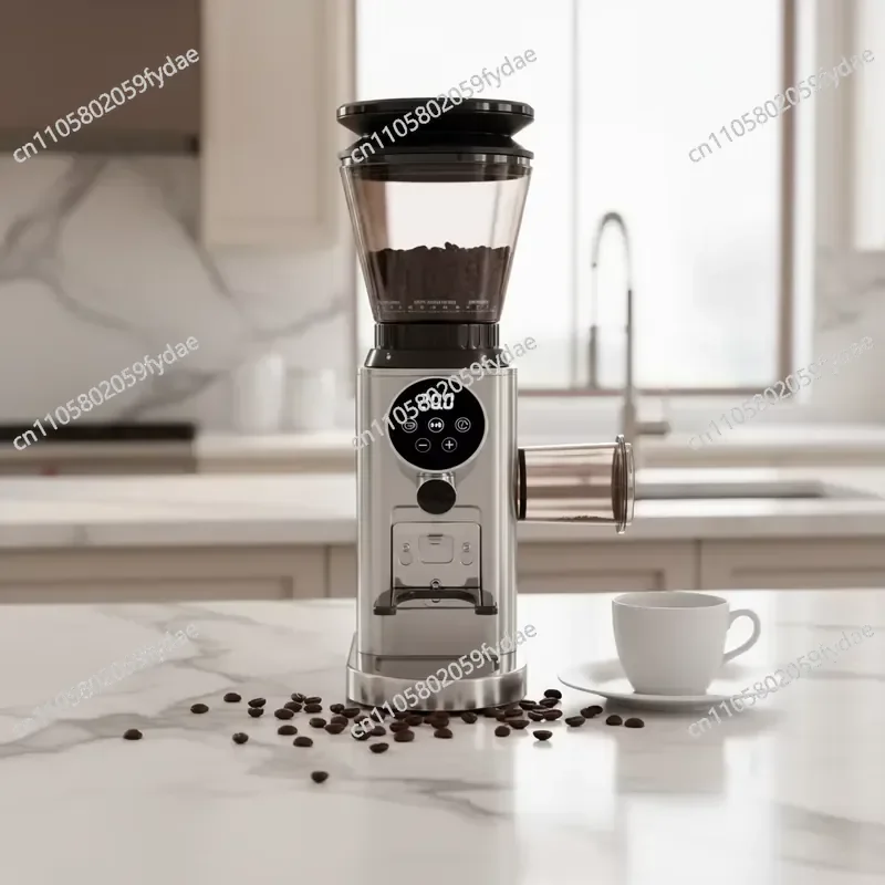 

Professional commercial portable coffee grinder, by weight grinding, 48-speed precision grinding, removable funnel holder