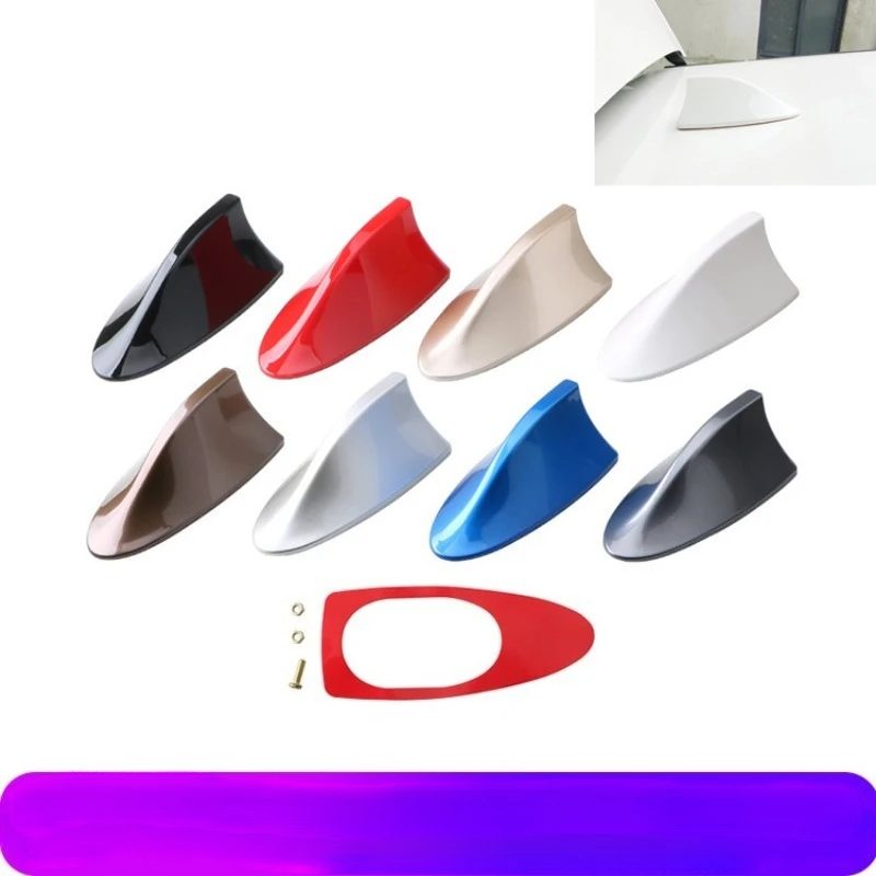 

Car Shark Fin Antenna Roof Modification Tail Wing With Signal Radio Antenna Decoration No Punching Factory Direct Sales