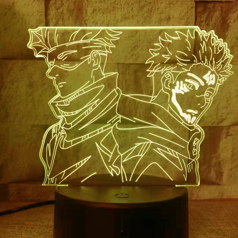 Anime Figure Satoru Gojo Team Light Jujutsu Kaisen Led Night Light for Birthday Gift Action Figures Group Satoru Gojo Table Lamp