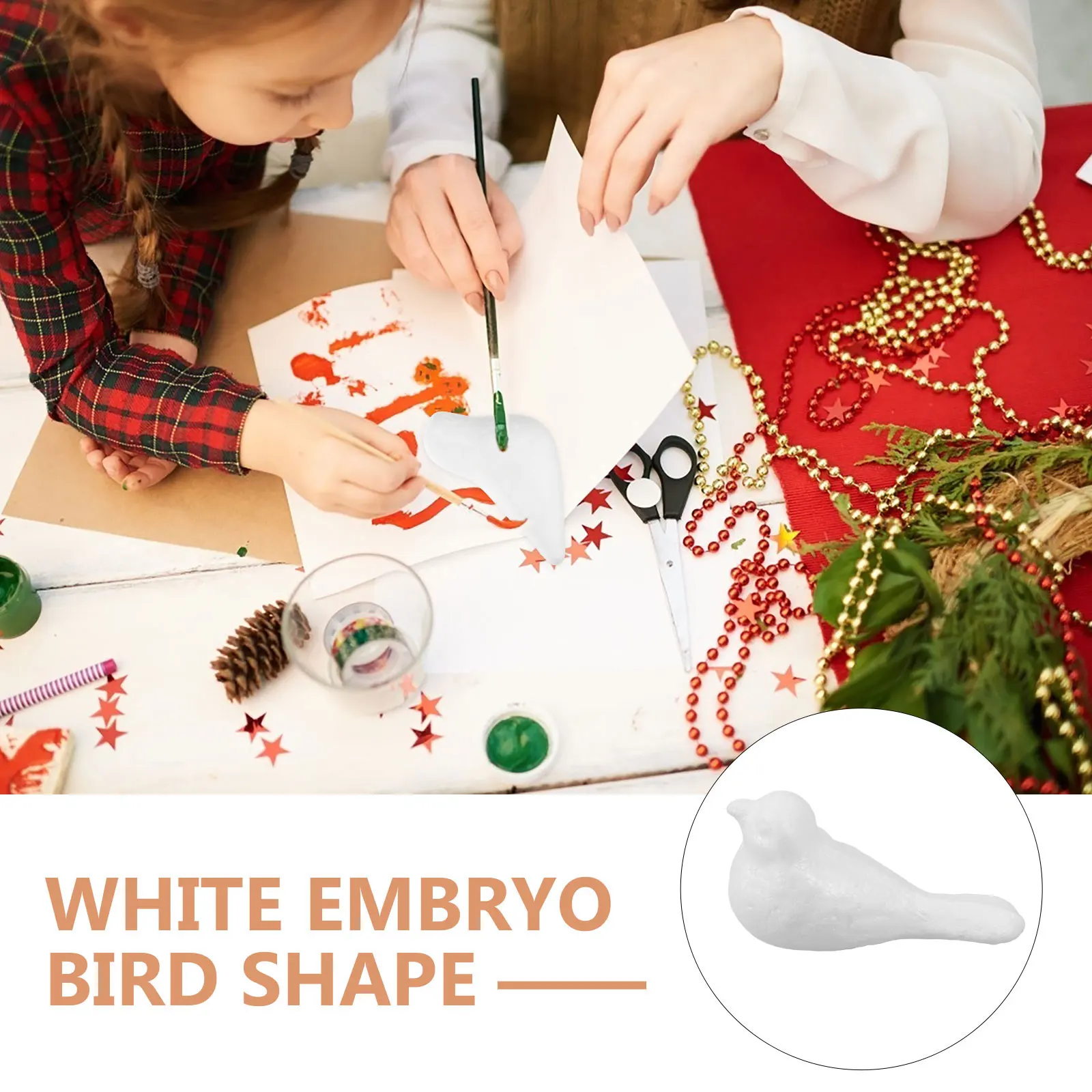 

6pcs Diy Bird Crafts Foam Unfinished Models For Painting Kids Art Projects Decorative Ornaments Lightweight Foam Birds Decor For