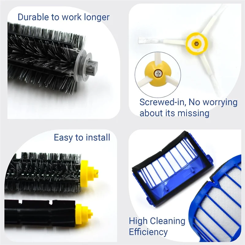 ABGH-قطع غيار لسلسلة Irobot Roomba 600 692 675 677 671 694 614 691 670 615 676 639 621 679 أجزاء المكنسة الروبوتية #3