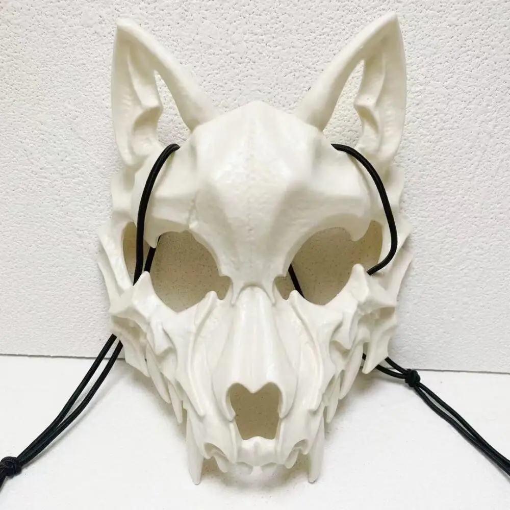 

1PC Halloween Skull Party Mask Anime Dragon God Skeleton Half Face Dress Up Dragongod Yaksha Skullmask Cosplay Costume
