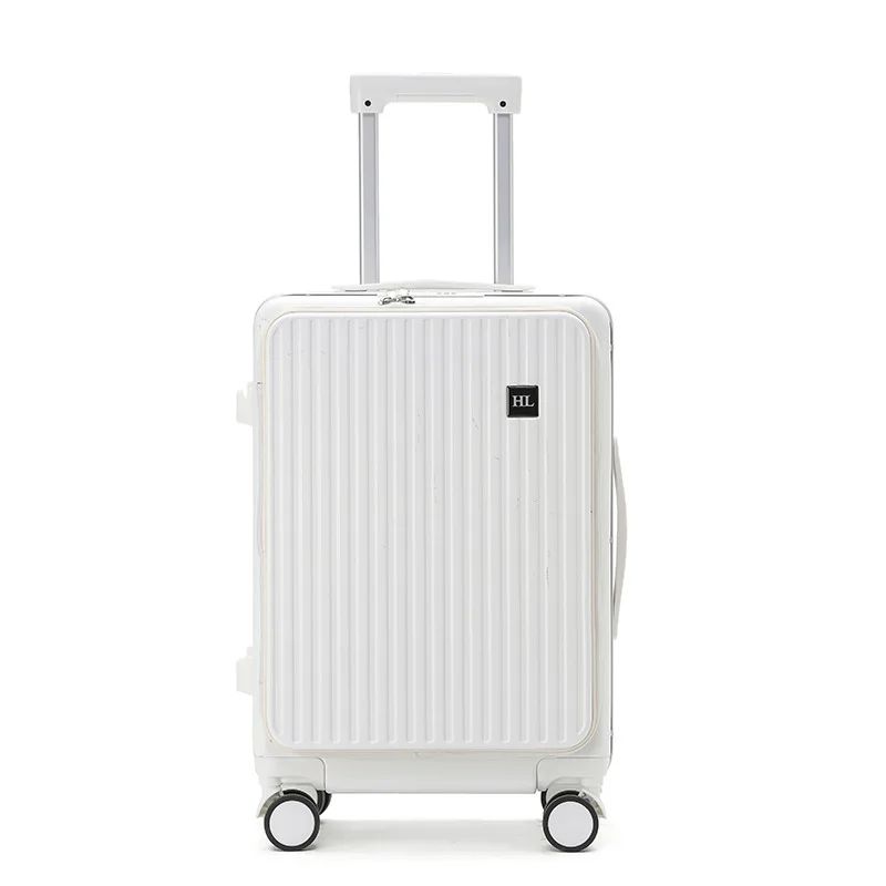 

Front Pocket Trolley luggage KANGSHILU 20" 24" inch Large Capacity Luggage Business Password Suitcase Cup Holder Travel suitcase