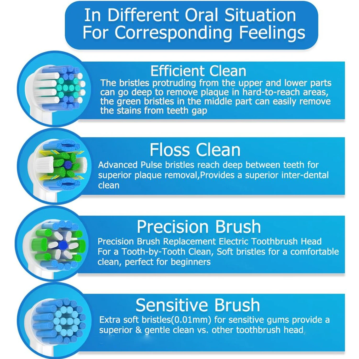 رأس فرشاة أسنان كهربائية متوافقة مع براون عن طريق الفم ب ، حيوية برو ، سلسلة المراهقين الذكية العبقرية ، تناسب ، 16 حزمة ، تناسب #2