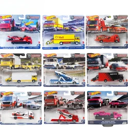 Hot Wheels Premium Car Culture Team Transport, Original, fundido a presión, 1:64 Voiture, Nissan, Porsche, Mercedes Benz, juguetes para niños