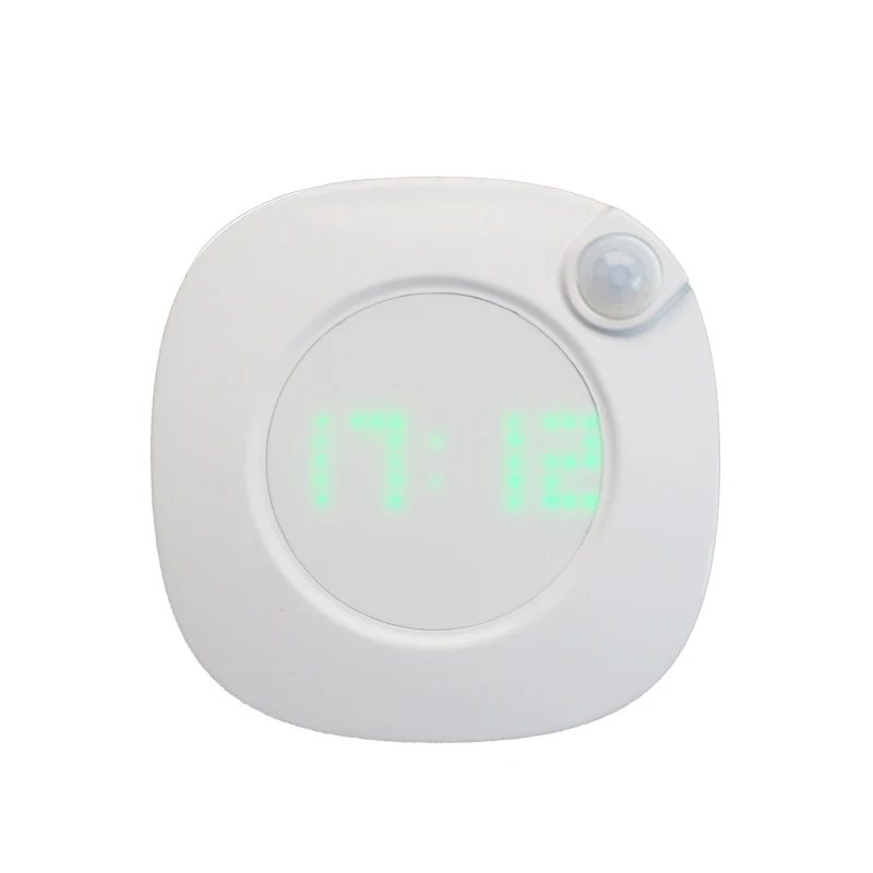 Motion Sensor Night Lights LED USB Rechargeable Lamp with Digital Clock for Bedroom Kitchen Stair Hallway Wardrobe