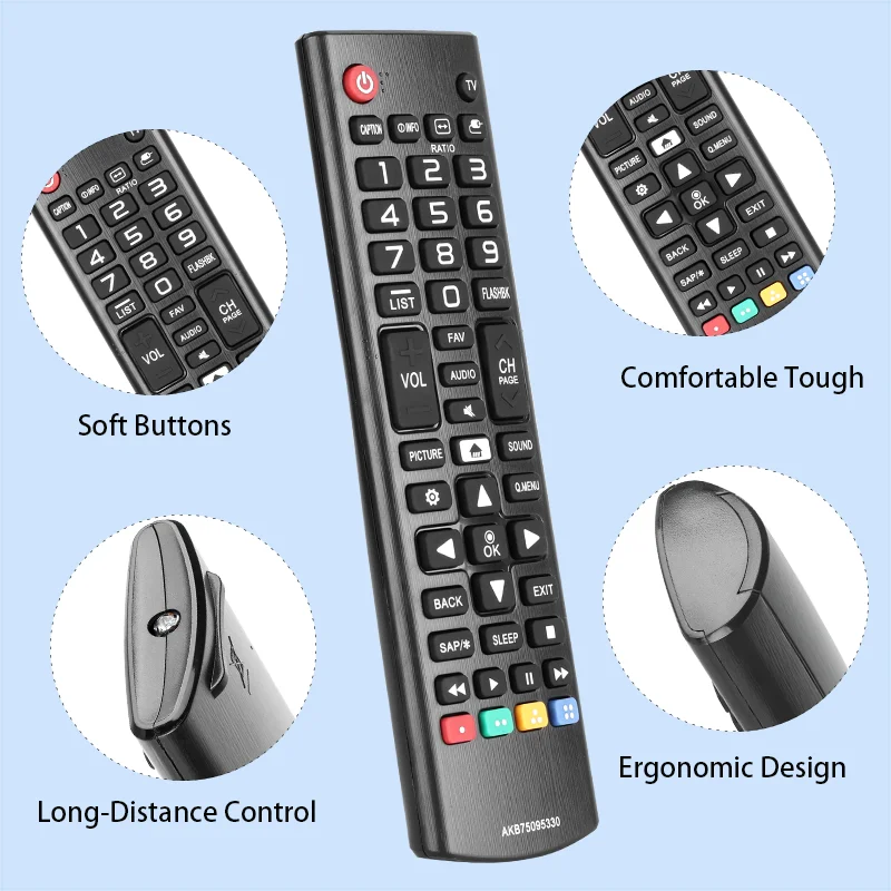 AKB75095330 Remote Control Compatible With LG TV 24LJ4840 32LJ500 43LJ5000 49LJ5100 28LJ400B 28LJ430B 32LJ500B 32LJ550B