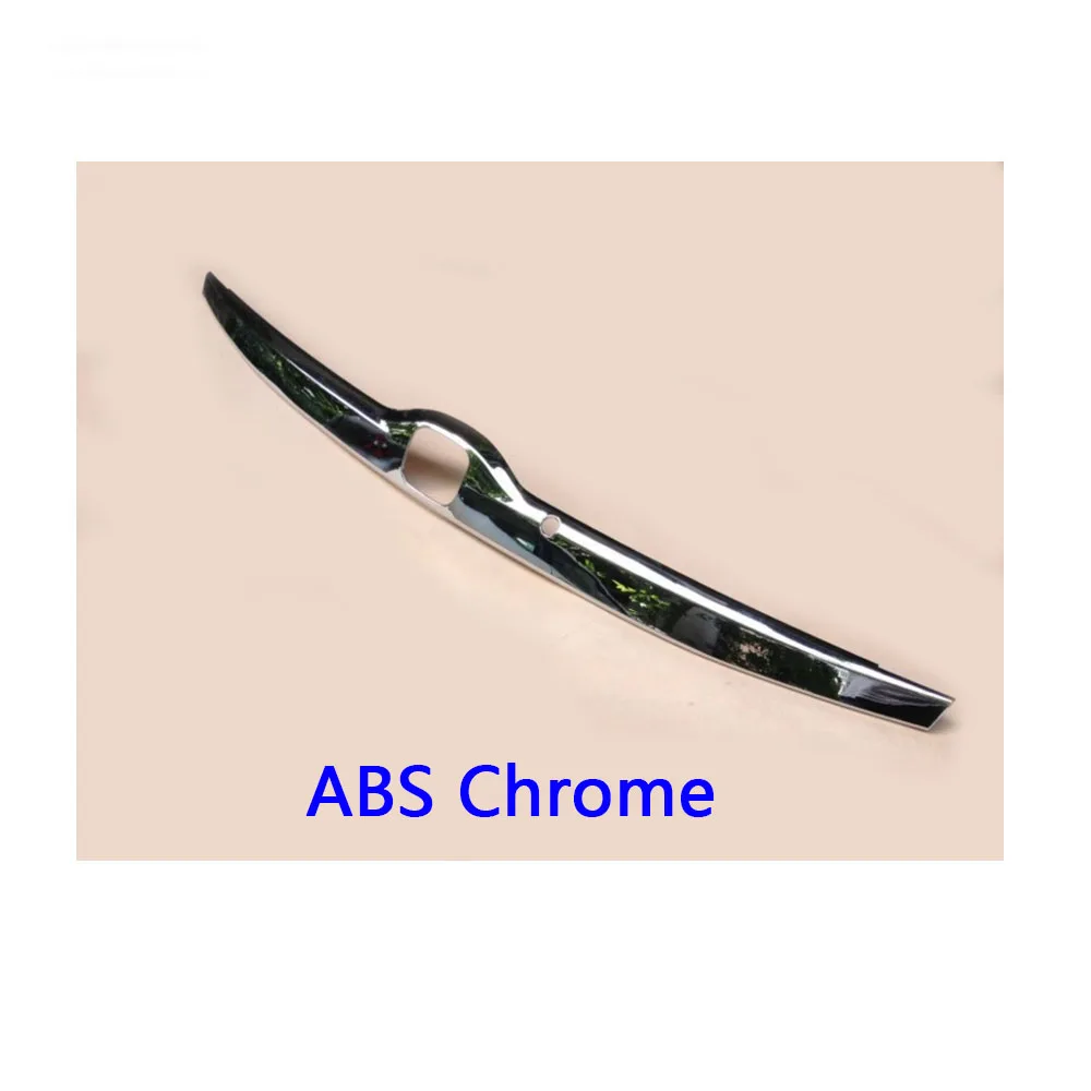Car Cover ABS Chrome Rear License Plate Door Bottom Tailgate Frame Trim Lamp Trunk For Honda Fit Jazz 2014 2015 2016 2017