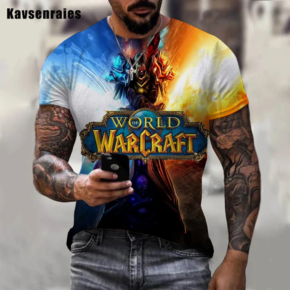 3D World of Warcraft T-shirt Men\'s Women\'s Fashion Streetwear Printed T-shirt 2023 Newest Summer Hot Sale Tees 6XL