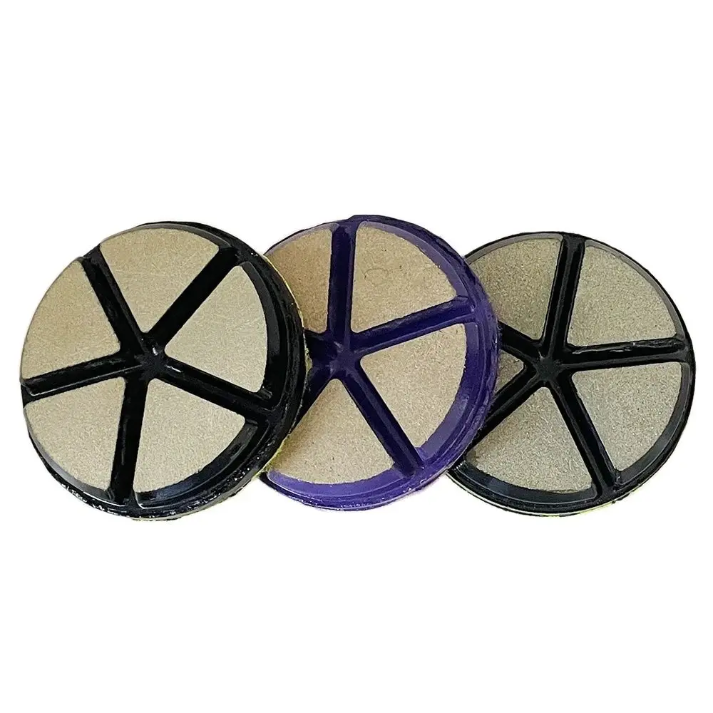 

3Pcs 3 Inch 80mm Epoxy Cured Floor Concrete Cement Refurbishment Polishing Diamond Grinding Block Grinding Disc Polishing Pad